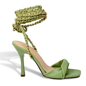 Women's High Heels Destiny Closed Toe Strappy Heels Sexy Rhinestone Ankl…